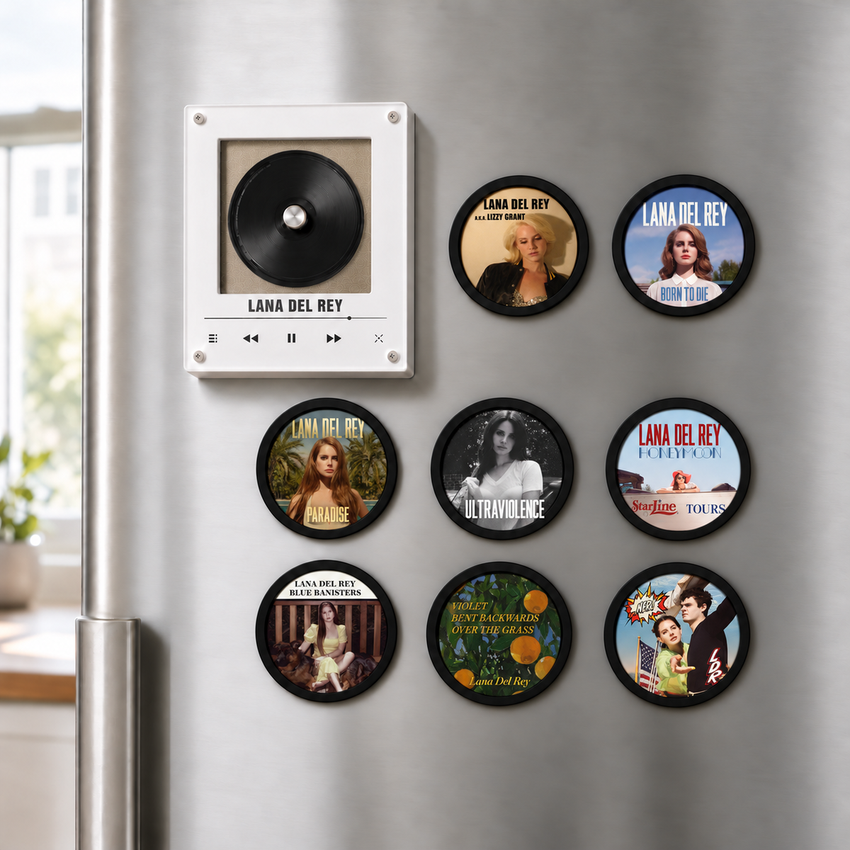 Lana Del Rey MagTune Mini CD Player Light - Premium Indie Pop Merchandise, Born to Die Album Art LED Night Light Tabletop Gift