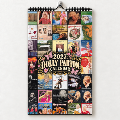 2027 Dolly Parton Album Covers Calendar – Country Music Wall Calendar, Vintage Dolly Parton Collage
