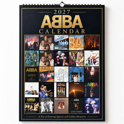 ABBA 2027 Album Covers Wall Calendar - Iconic Discography Art, Vintage Photos & Classic Hits, Music Fan Gift