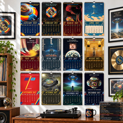 2027 Electric Light Orchestra ELO Album Cover Wall Calendar – Vintage Classic Rock Music Calendar, Jeff Lynne Fan Gift