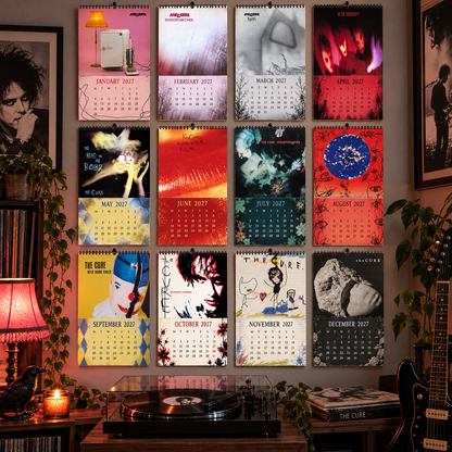2027 The Cure Album Covers Wall Calendar - Spiral Bound Vintage Gothic Rock Collector's Calendar - Unique Christmas Stocking Stuffer & Birthday Gift