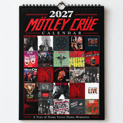 2027 Mötley Crüe Album Cover Wall Calendar – Vintage Heavy Metal & Glam Rock Music Calendar, 80s Rock Fan Gift