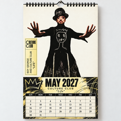 2027 Culture Club Album Cover Wall Calendar – Boy George 80s Pop Music Calendar, Retro New Wave Decor, Nostalgic Gift for Fans