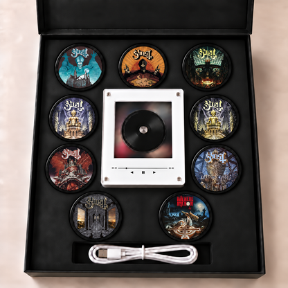 Ghost MagTune Mini CD Player Light - Premium Rock Metal Merchandise, Impera Album Art LED Night Light Tabletop Decor Fan Gift