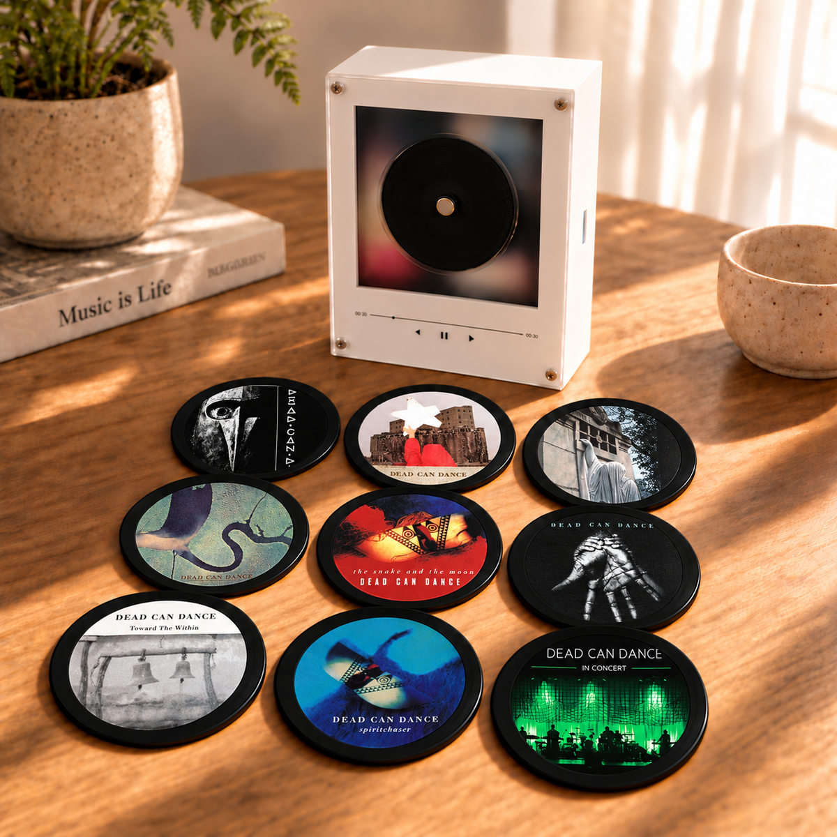 Dead Can Dance MagTune Mini CD Player Light - Premium Darkwave Music Merchandise, Within the Realm of a Dying Sun LED Night Light Decor Fan Gift