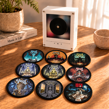 Ghost MagTune Mini CD Player Light - Premium Rock Metal Merchandise, Impera Album Art LED Night Light Tabletop Decor Fan Gift