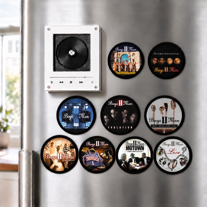 Boyz II Men MagTune Mini CD Player Light - Premium R&B Music Merchandise, Cooleyhighharmony Album Art LED Night Light Tabletop Decor Fan Gift