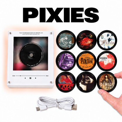 Pixies MagTune Mini CD Player Light - Premium Alternative Rock Merchandise, Doolittle Album Art LED Night Light Tabletop Fan Gift