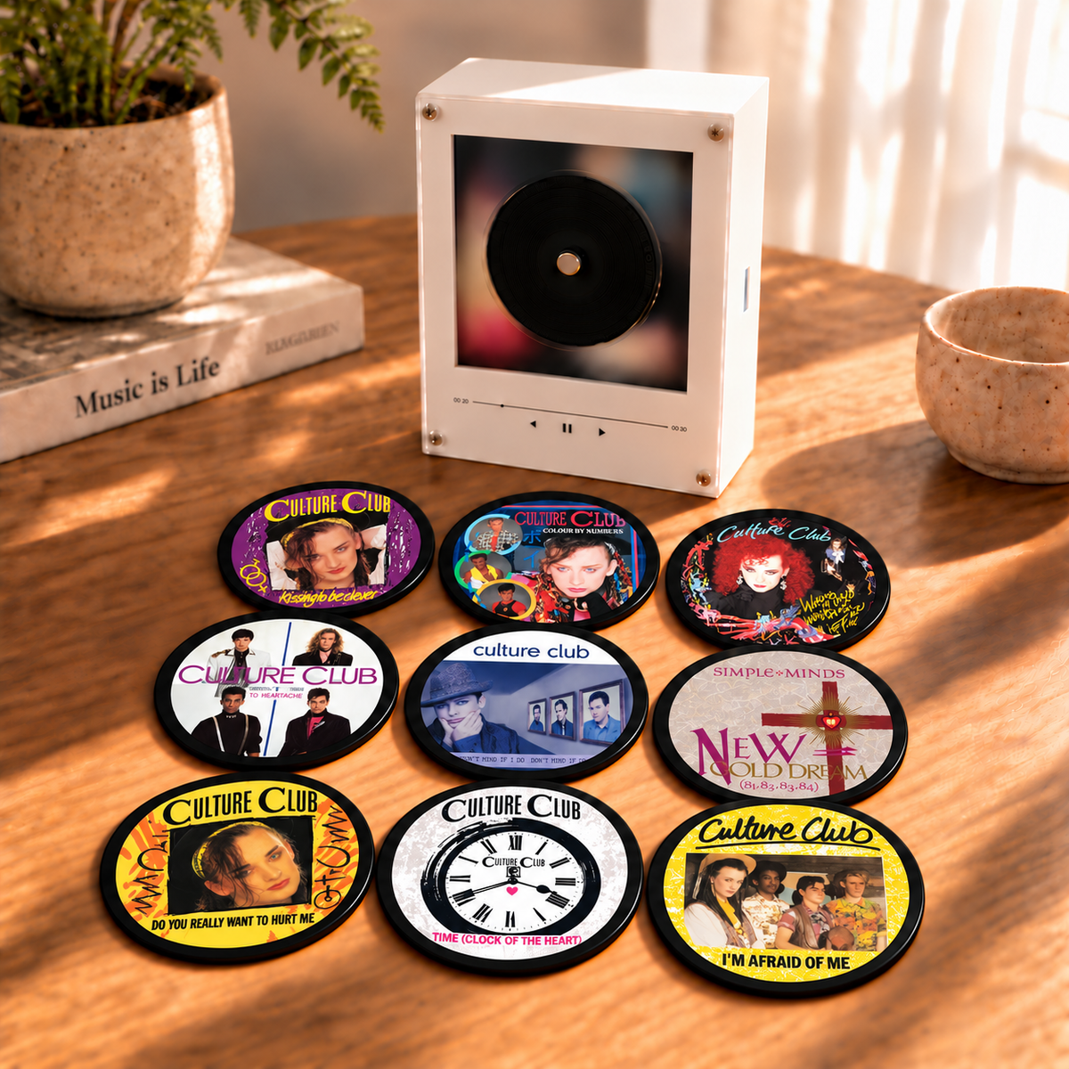 Culture Club MagTune Mini CD Player Light - Premium New Wave Music Merchandise, Colour by Numbers Album Art LED Night Light Tabletop Decor Fan Gift