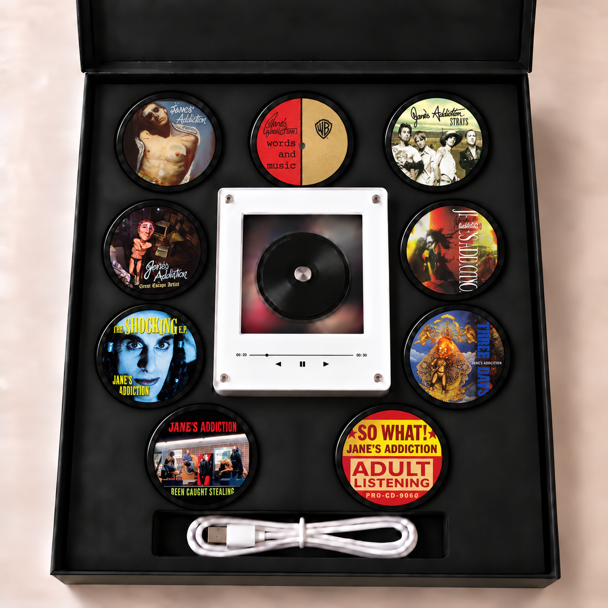Jane's Addiction MagTune Mini CD Player Light - Premium Alt Rock Merchandise, Ritual de lo Habitual Album Art LED Night Light Gift