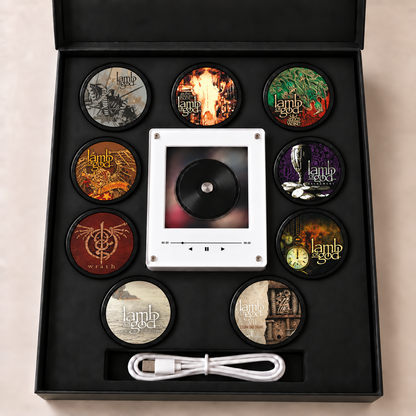 Lamb of God MagTune Mini CD Player Light - Premium Metal Merchandise, Ashes of the Wake Album Art LED Night Light Tabletop Fan Gift