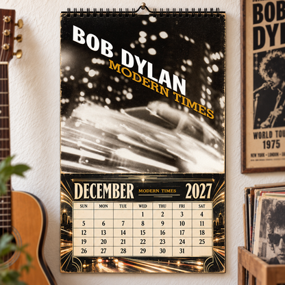 Bob Dylan 2027 Album Cover Calendar - Classic Art Wall Planner, Music Keepsake Fan Gift