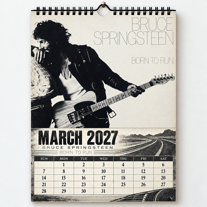Bruce Springsteen 2027 Album Cover Calendar - Classic Art Wall Planner, Music Keepsake Fan Gift