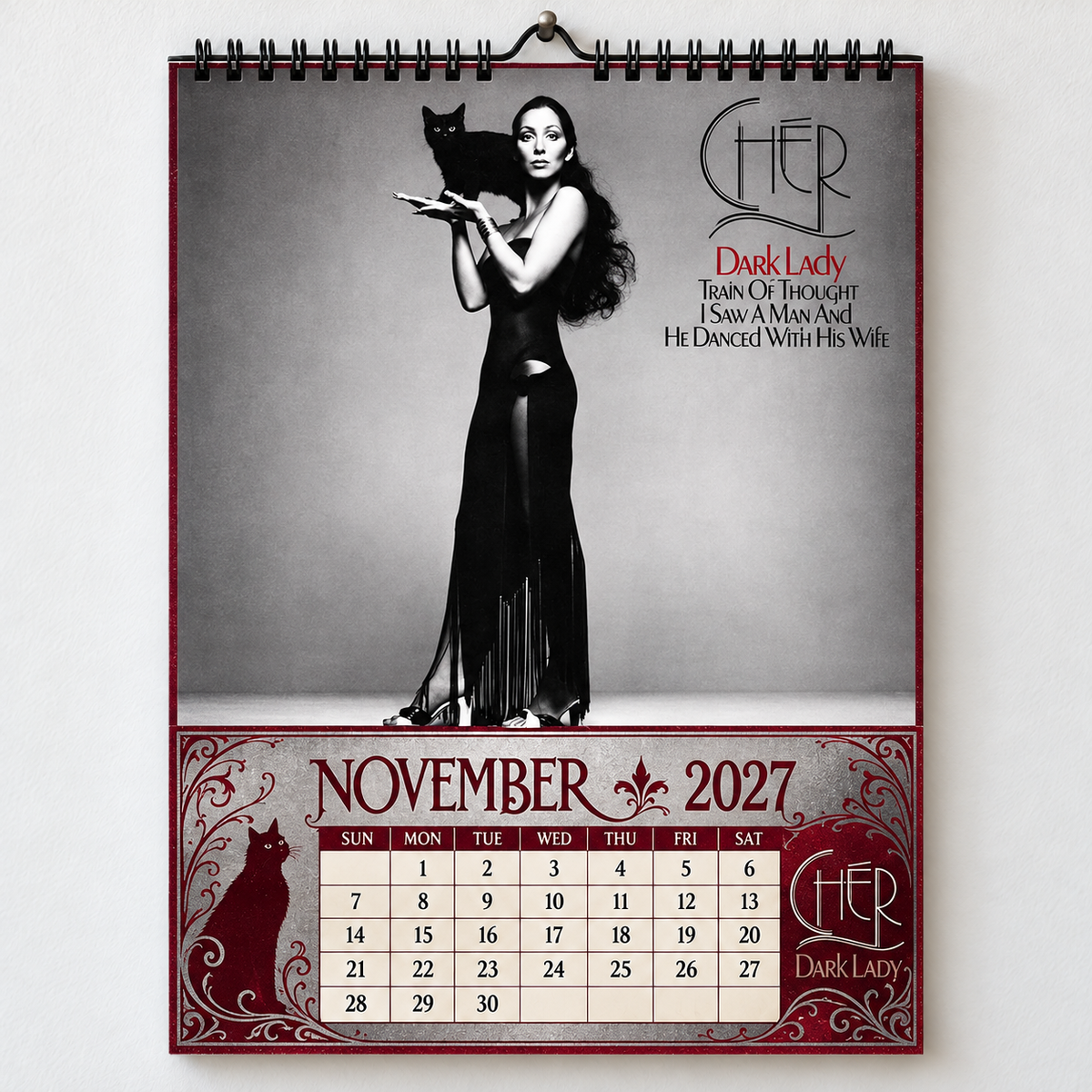 Cher 2027 Album Cover Calendar - Classic Art Wall Planner, Music Keepsake Fan Gift