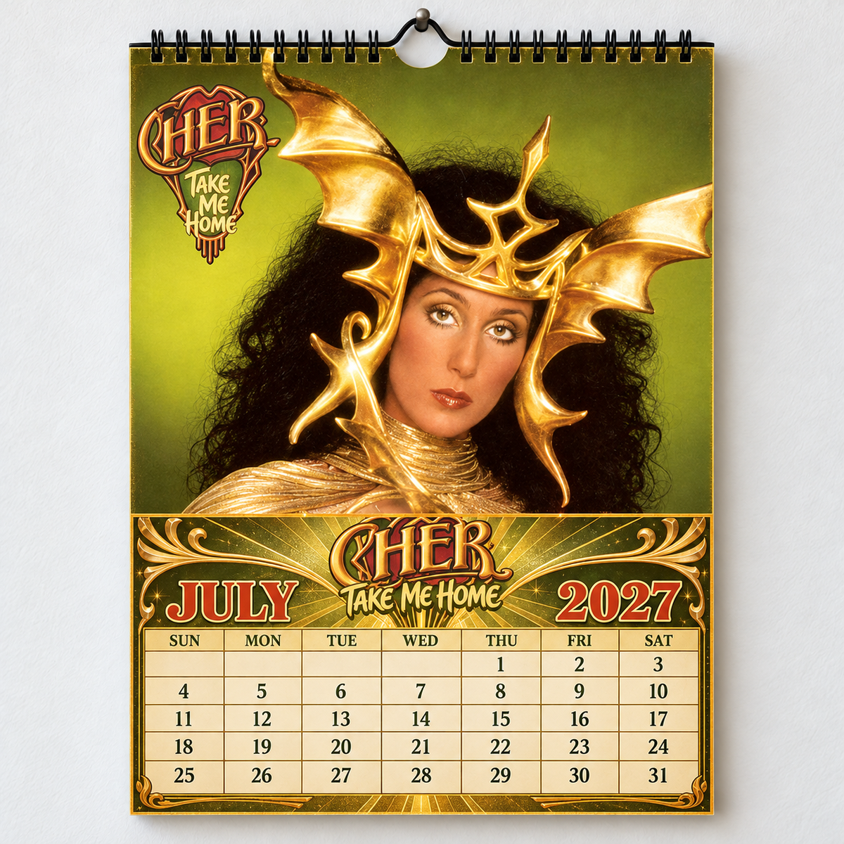 Cher 2027 Album Cover Calendar - Classic Art Wall Planner, Music Keepsake Fan Gift