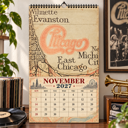 Chicago 2027 Album Cover Calendar - Classic Art Wall Planner, Music Keepsake Fan Gift