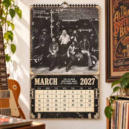 The Allman Brothers Band 2027 Album Covers Music Wall Calendar - Timeless Southern Rock Classic Album Art Hanging Calendar