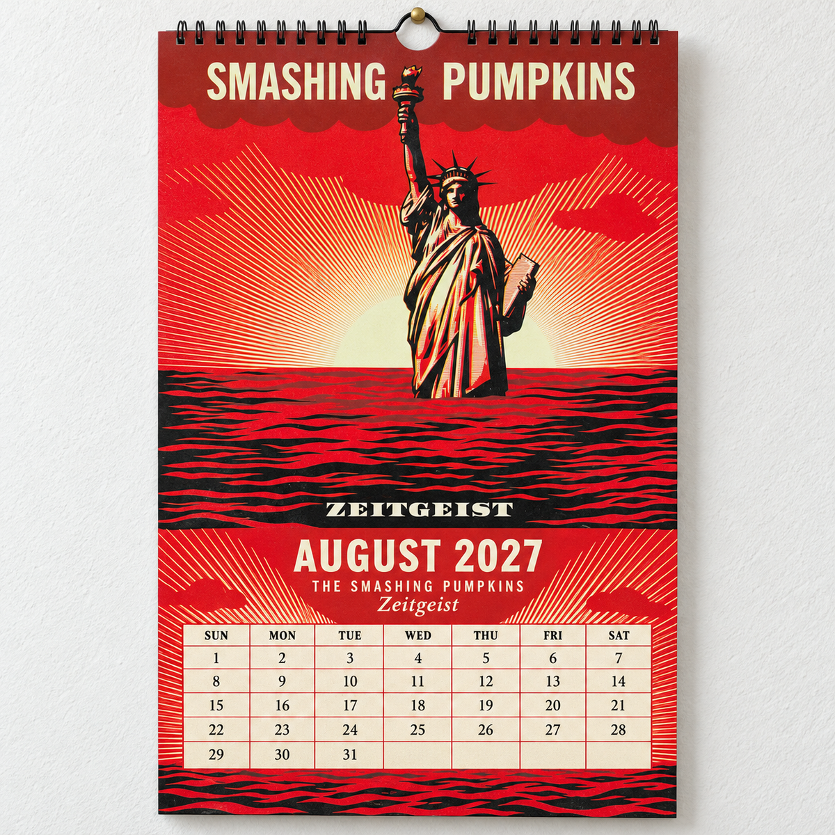 2027 The Smashing Pumpkins Album Covers Wall Calendar - Spiral Bound Vintage Alternative Rock Collector's Calendar - Unique Christmas Stocking Stuffer & Birthday Gift