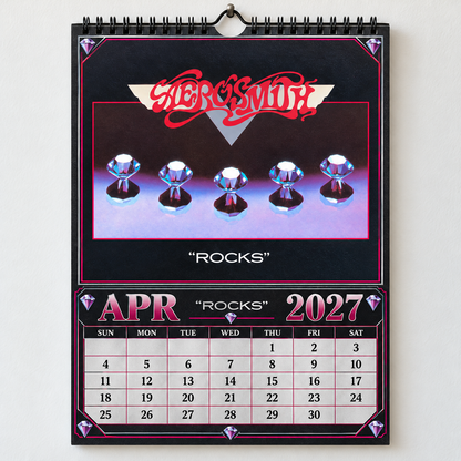 Aerosmith 2027 Rock Wall Calendar - Permanent Vacation Album Art Collector Edition, Hard Rock Music Fan Gift & Planner