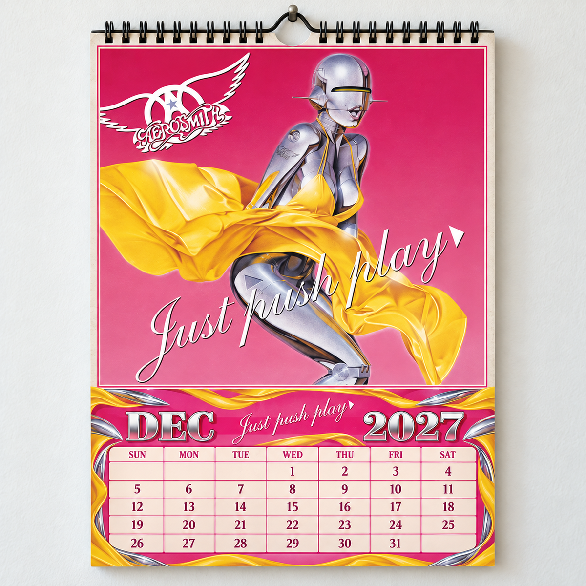 Aerosmith 2027 Rock Wall Calendar - Permanent Vacation Album Art Collector Edition, Hard Rock Music Fan Gift & Planner