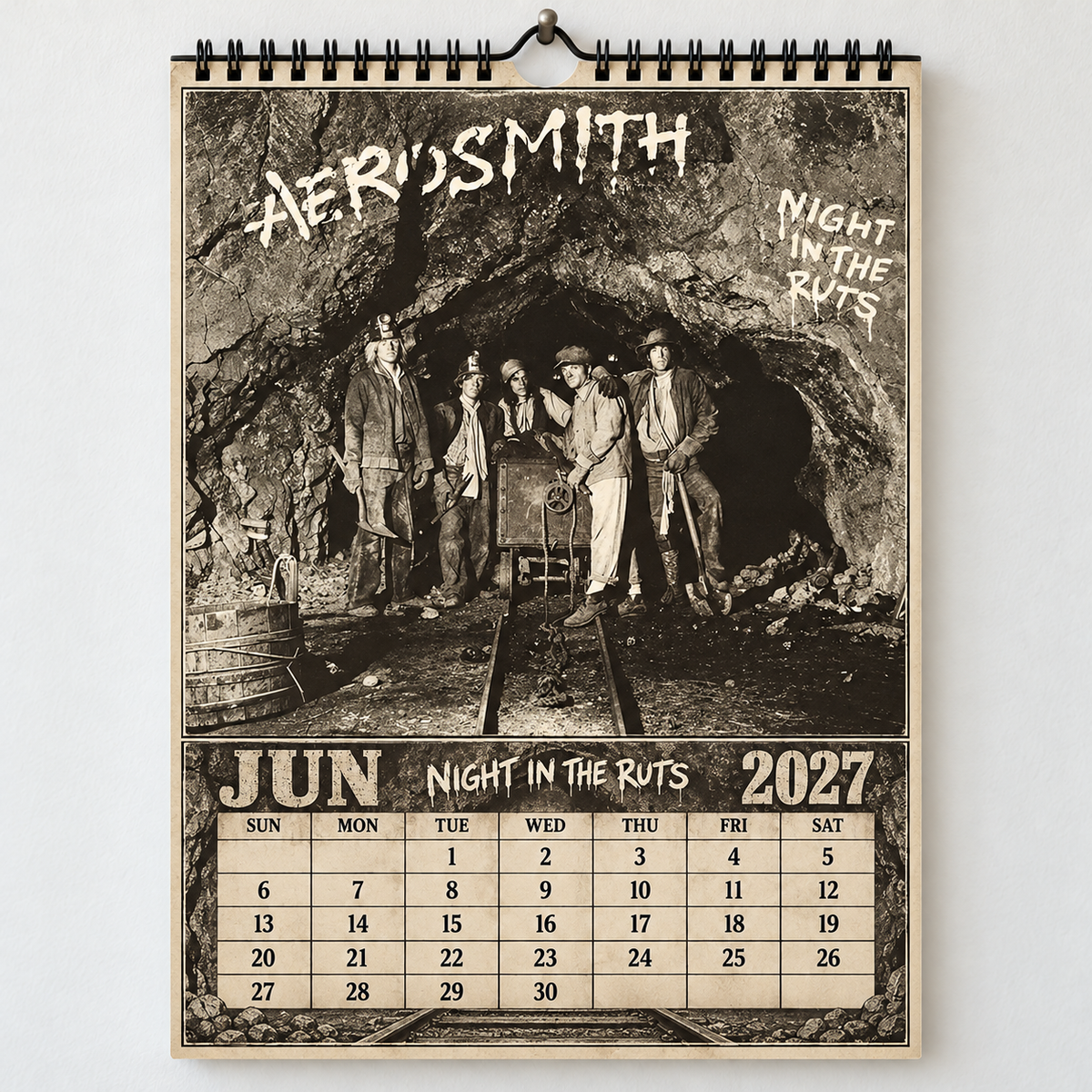Aerosmith 2027 Rock Wall Calendar - Permanent Vacation Album Art Collector Edition, Hard Rock Music Fan Gift & Planner