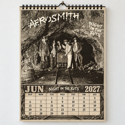 Aerosmith 2027 Rock Wall Calendar - Permanent Vacation Album Art Collector Edition, Hard Rock Music Fan Gift & Planner