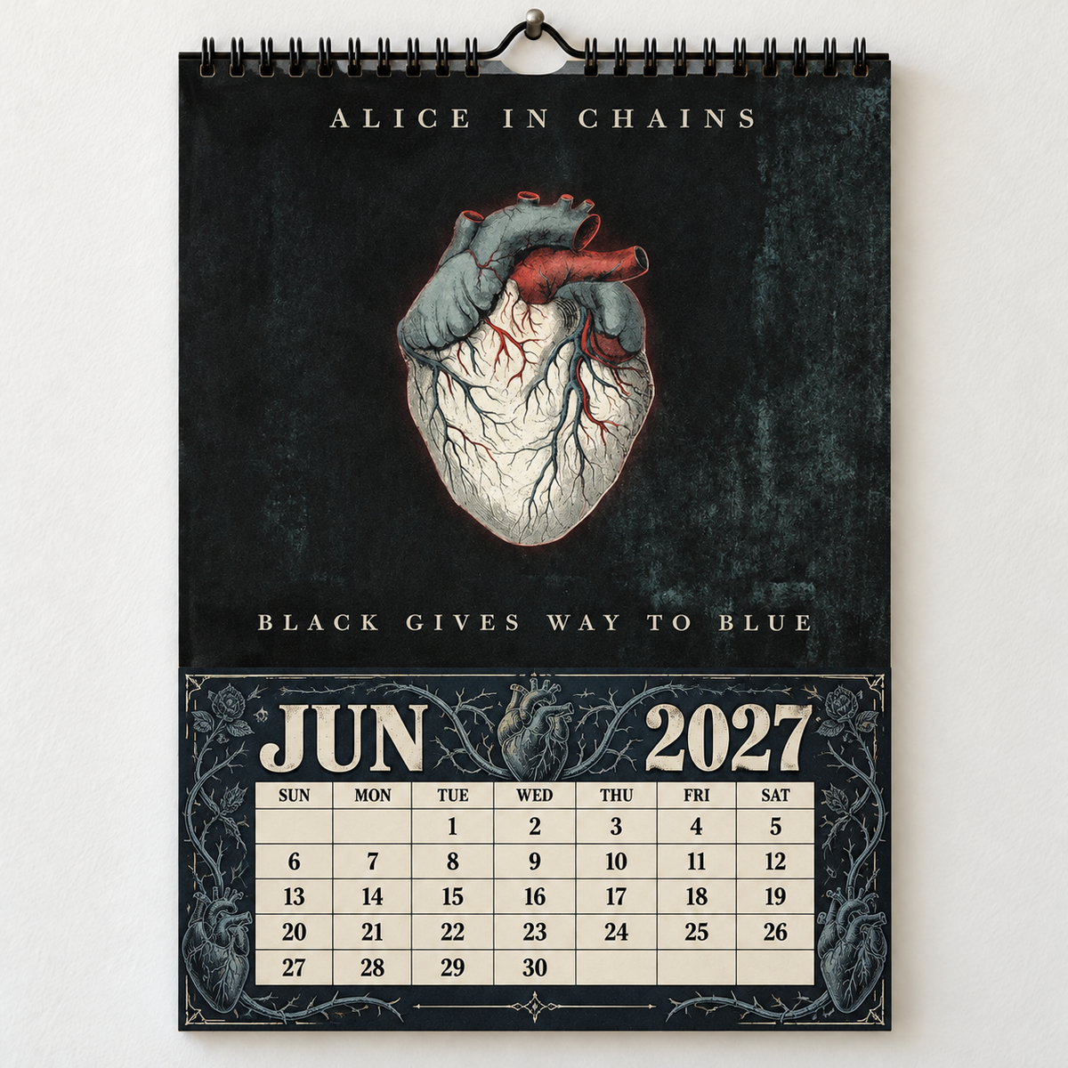 Alice in Chains 2027 Album Covers Wall Calendar - Dirt & Grunge Band Album Art Poster Calendar, Rock Music Fan Gift