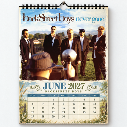 Backstreet Boys 2027 Album Covers Wall Calendar – A Year of I Want It That Way Memories, Vintage Boy Band Album Covers, 90s Pop Music Nostalgia,