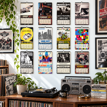 Beastie Boys 2027 Wall Calendar – Vintage Album Cover Collage, A Year of Intergalactic Memories, Retro Hip Hop Music Calendar