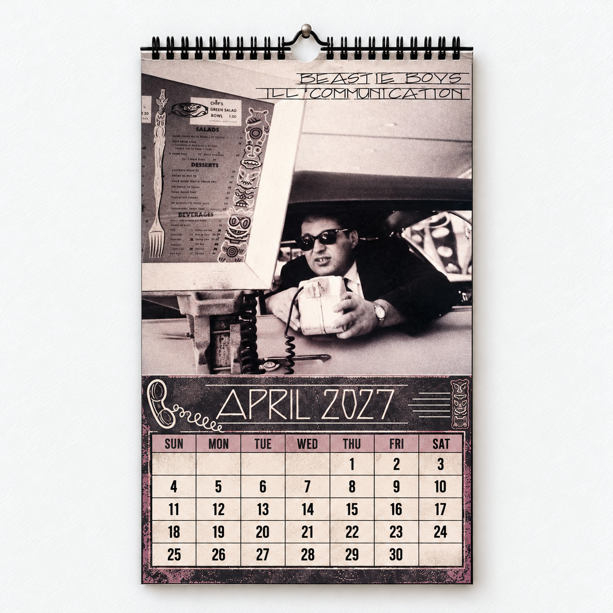 Beastie Boys 2027 Wall Calendar – Vintage Album Cover Collage, A Year of Intergalactic Memories, Retro Hip Hop Music Calendar