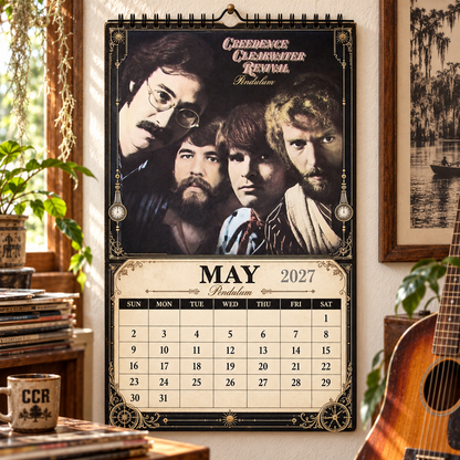 Creedence Clearwater Revival Album Covers Collage Wall Calendar - 2027 A Year of Green Rivers & Bayou Memories - Perfect Gift for Rock Fans