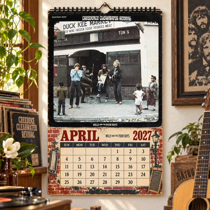 Creedence Clearwater Revival Album Covers Collage Wall Calendar - 2027 A Year of Green Rivers & Bayou Memories - Perfect Gift for Rock Fans