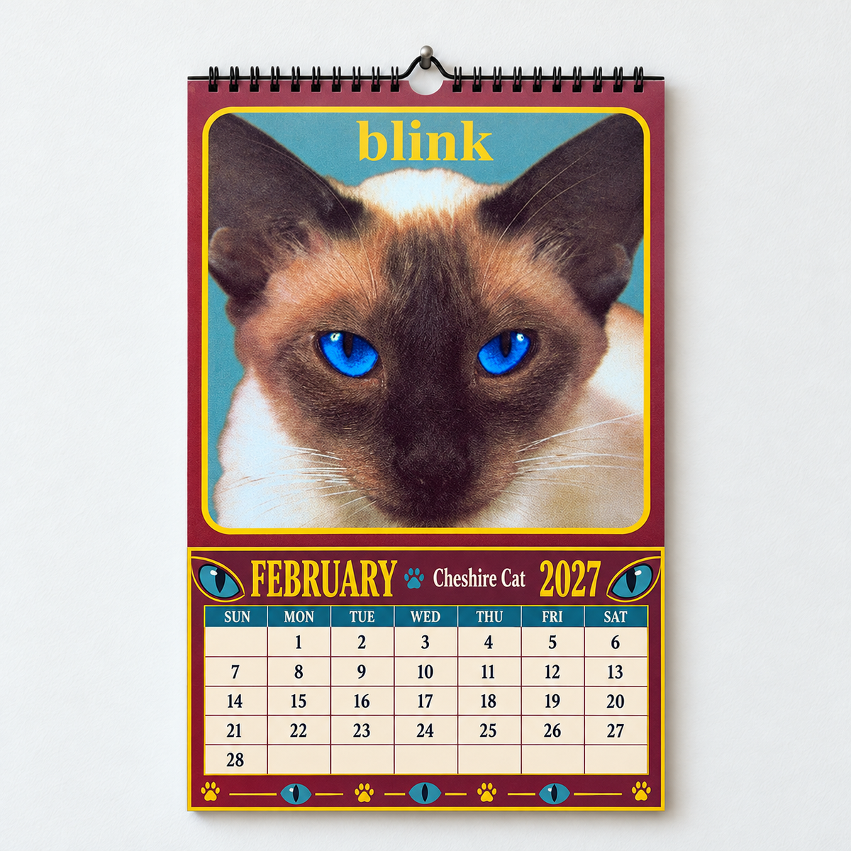 Blink-182 2027 Album Covers Wall Calendar - Pop Punk Album Art Poster Calendar, Rock Music Merchandise Fan Holiday Gift