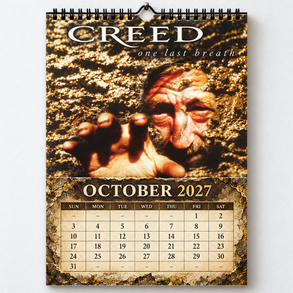 Creed 2027 Album Covers Calendar - 12 Month Hanging Wall Decor Featuring Human Clay, My Own Prison & Greatest Hits Art