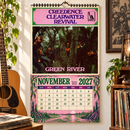 Creedence Clearwater Revival Album Covers Collage Wall Calendar - 2027 A Year of Green Rivers & Bayou Memories - Perfect Gift for Rock Fans
