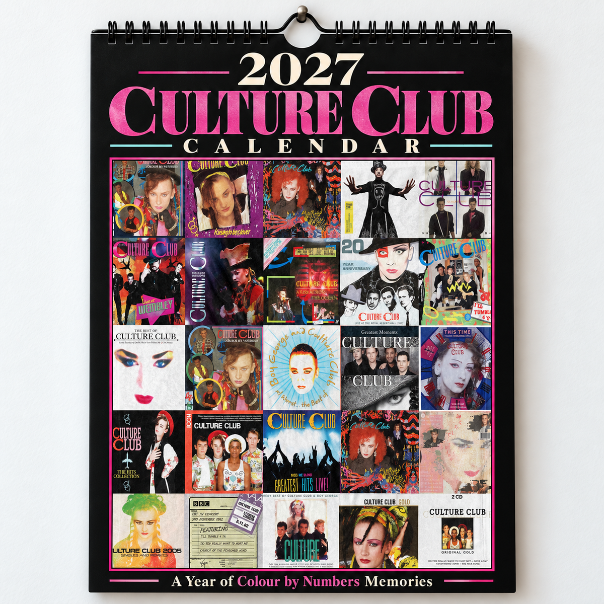 2027 Culture Club Album Cover Wall Calendar – Boy George 80s Pop Music Calendar, Retro New Wave Decor, Nostalgic Gift for Fans