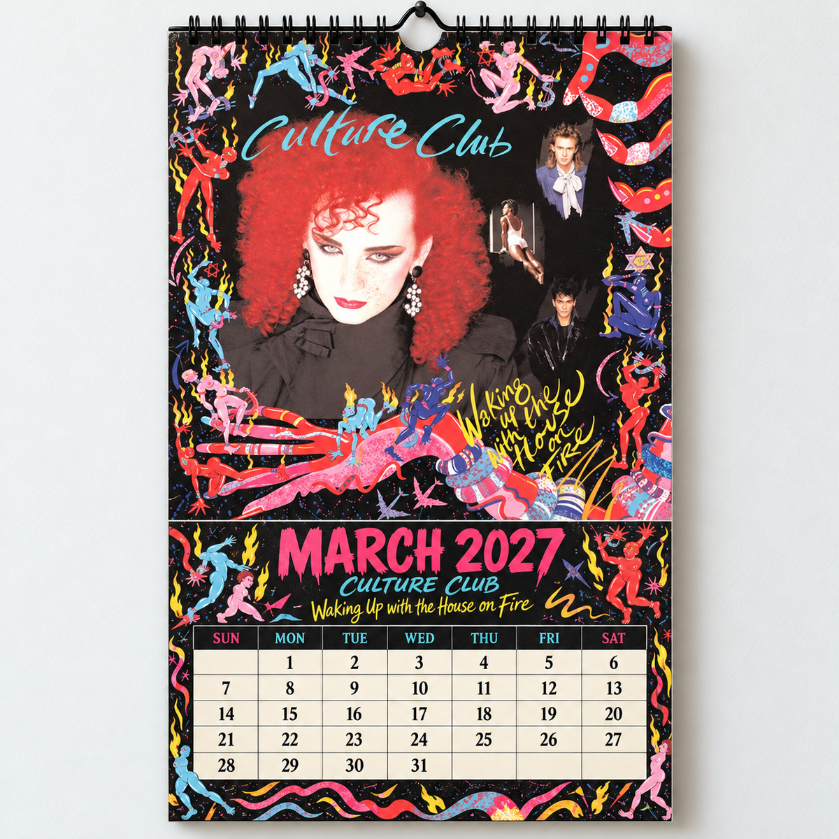 2027 Culture Club Album Cover Wall Calendar – Boy George 80s Pop Music Calendar, Retro New Wave Decor, Nostalgic Gift for Fans