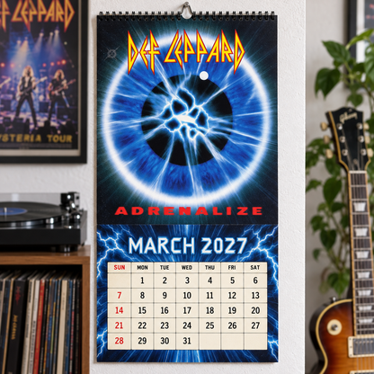 Def Leppard 2027 Wall Calendar - Album Cover Collage & Discography Art | Premium Hard Rock Fan Gift & Hanging Decor
