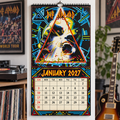 Def Leppard 2027 Wall Calendar - Album Cover Collage & Discography Art | Premium Hard Rock Fan Gift & Hanging Decor