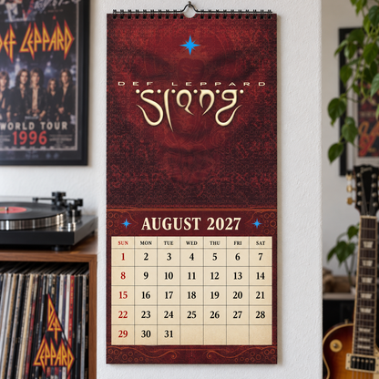 Def Leppard 2027 Wall Calendar - Album Cover Collage & Discography Art | Premium Hard Rock Fan Gift & Hanging Decor