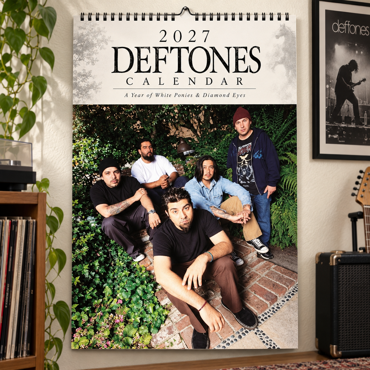Deftones Album Covers Collage Wall Calendar - 2027 A Year of White Ponies & Diamond Eyes - Perfect Gift for Rock Fans