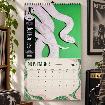 Deftones Album Covers Collage Wall Calendar - 2027 A Year of White Ponies & Diamond Eyes - Perfect Gift for Rock Fans