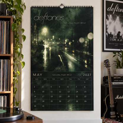 Deftones Album Covers Collage Wall Calendar - 2027 A Year of White Ponies & Diamond Eyes - Perfect Gift for Rock Fans