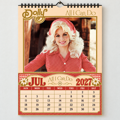 2027 Dolly Parton Album Covers Calendar – Country Music Wall Calendar, Vintage Dolly Parton Collage
