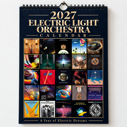 2027 Electric Light Orchestra ELO Album Cover Wall Calendar – Vintage Classic Rock Music Calendar, Jeff Lynne Fan Gift