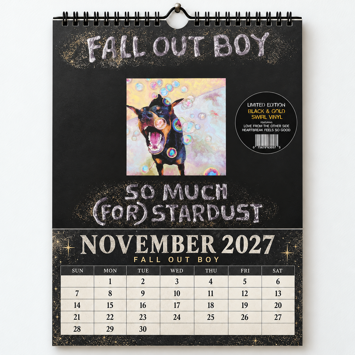 2027 Fall Out Boy Album Cover Wall Calendar – Pop Punk Rock Music Calendar, Thanks for the Memories, Emo Rock Fan Gift