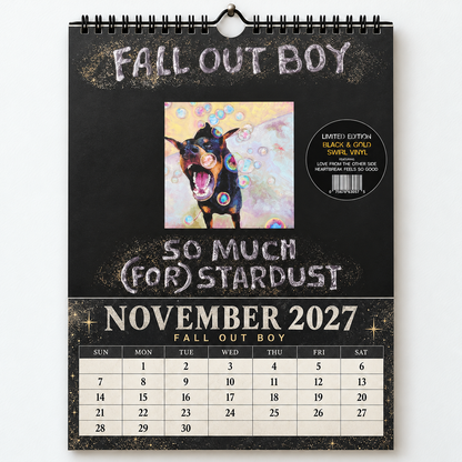 2027 Fall Out Boy Album Cover Wall Calendar – Pop Punk Rock Music Calendar, Thanks for the Memories, Emo Rock Fan Gift