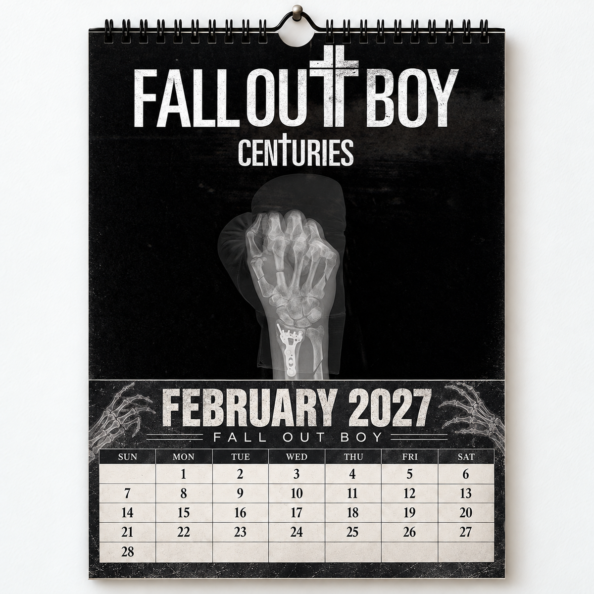 2027 Fall Out Boy Album Cover Wall Calendar – Pop Punk Rock Music Calendar, Thanks for the Memories, Emo Rock Fan Gift
