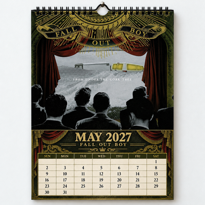 2027 Fall Out Boy Album Cover Wall Calendar – Pop Punk Rock Music Calendar, Thanks for the Memories, Emo Rock Fan Gift