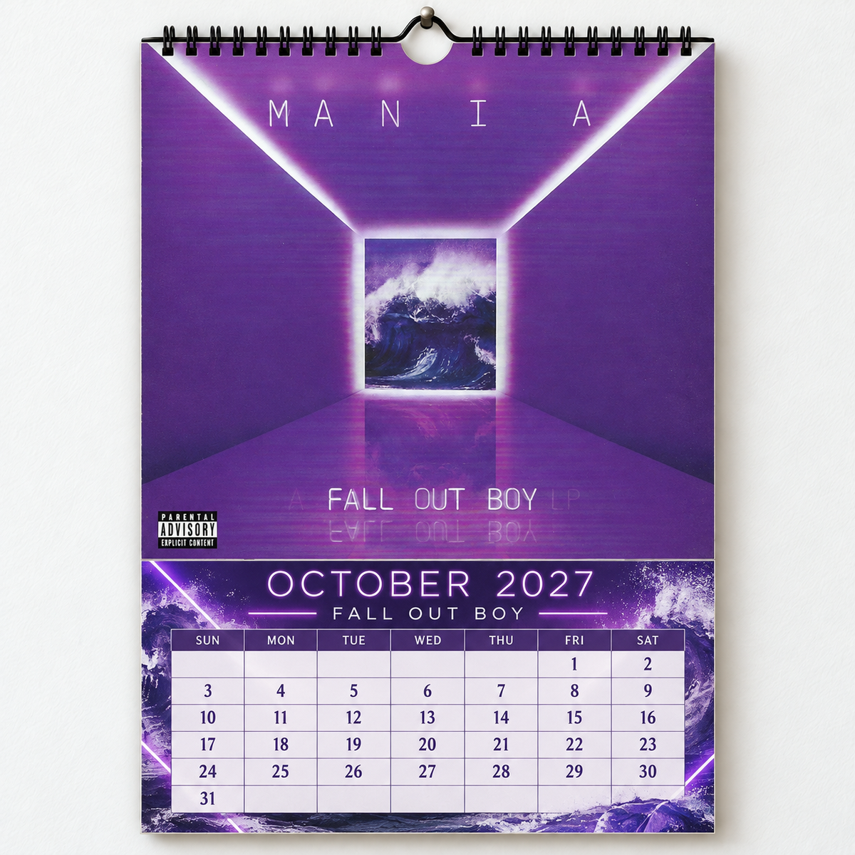 2027 Fall Out Boy Album Cover Wall Calendar – Pop Punk Rock Music Calendar, Thanks for the Memories, Emo Rock Fan Gift